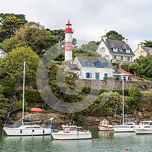 Picturesque harbor of Doeland in French Brittany