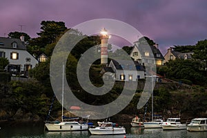 Picturesque harbor of Doeland in French Brittany