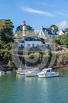 Picturesque harbor of Doeland in French Brittany