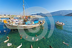 Picturesque harbor of Leonidio, Greece