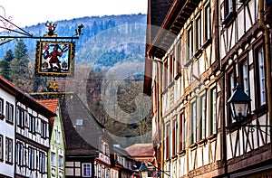 Picturesque historic half-timbered town of Miltenberg, Germany