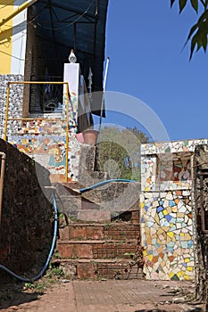Picturesque Houses, Old Quarter, Fontainhas, Altinho, Panaji, Goa, India photo