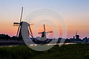 Picturesque Image of Historic Dutch Windmills