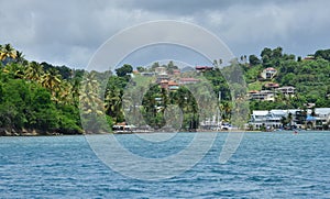 The picturesque island of Saint Lucia in West indies