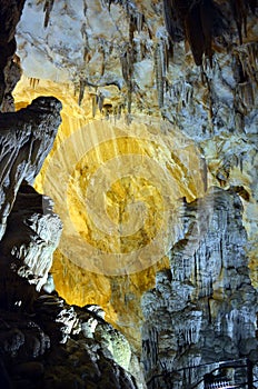 Picturesque karst features in the cave