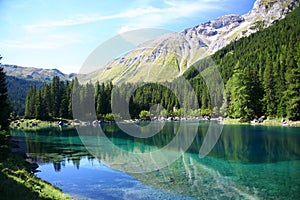 Picturesque lake and alps