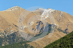 Picturesque landscape of the Caucasus in november. Teberda, Karachay-Cherkessia, Russia