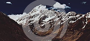 Picturesque landscape featuring the snow-capped Mount Cook in New Zealand