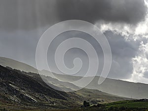 Picturesque landscape with hills