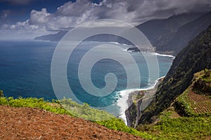 Picturesque landscape of Madeira seen from Miradouro da Eira da Achada