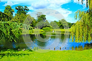 Picturesque Leeds Castle parklands United Kingdom