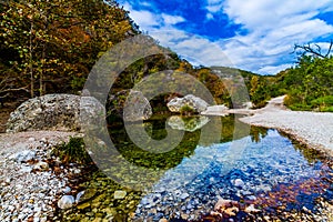 Picturesque Lost Maples Creek, TX.