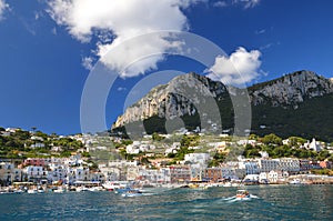 Picturesque Marina Grande on Capri island, Italy