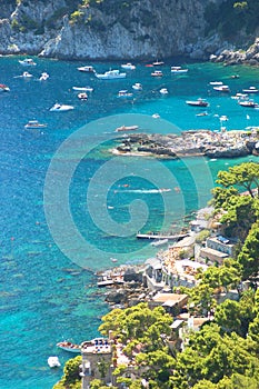 Picturesque Marina Piccola on Capri island, Italy