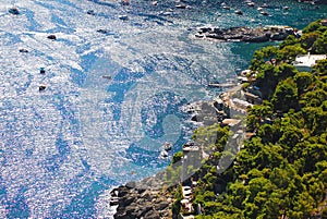 Picturesque Marina Piccola on Capri island, Italy photo