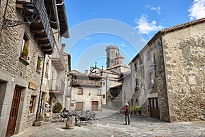 Picturesque medieval catalonian village of Rupit. Barcelona. Spain