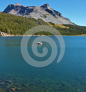 The picturesque mountains and Lake Tioga.