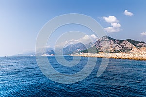 Picturesque mountains on Mediterranean coast