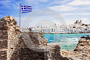 Picturesque Naousa village, Paros island, Cyclades, Greece