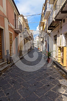 Picturesque narrow street in town of Pizzo