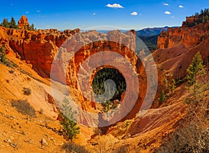 Picturesque Natural Bridge in Bryce Canyon National Park