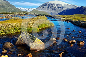 Picturesque Norway mountain landscape.