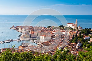 Picturesque old town Piran - Slovenia.