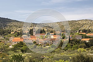 Picturesque old vilage on the island Brac, croatia