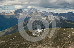 Picturesque panorama from the summit of Monte Calvo in Abruzzo region photo