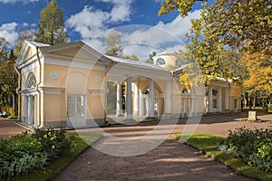 Picturesque pavilions in Pavlovsk Park, Saint Petersburg