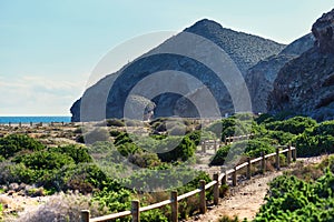 Picturesque Playa de Los Muertos. Spain