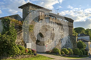 Picturesque Porte de Ferracap gate to the medieval town of Penne d`Agenaise