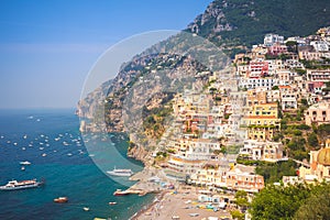 Picturesque Positano town on Amalfi coast