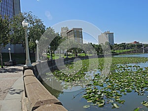 The picturesque promenade by the Lake in Lakeland Florida.