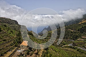 Picturesque ravine at La Gomera, Canary Islands.