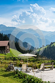 Picturesque Relaxing Point To Relax In The Alps