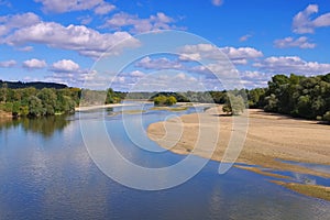 Picturesque river Loire, France