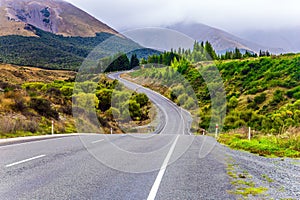 Picturesque road along the Pacific coast