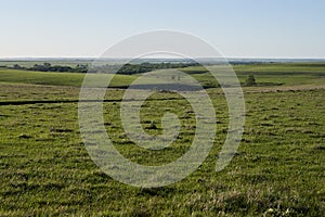 Picturesque rural landscape in summer in Kansas