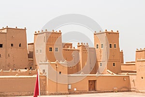 Picturesque scenery of Taourirt Kasbah in the city of Ouarzazate, Morocco