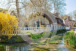 Picturesque and scenic landscape in Veules les Roses, Normandy