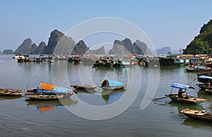 Picturesque sea landscape. Bai tu Long Bay