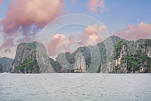 Picturesque sea landscape. Ha Long Bay, Vietnam