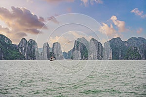 Picturesque sea landscape. Ha Long Bay, Vietnam