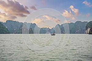 Picturesque sea landscape. Ha Long Bay, Vietnam