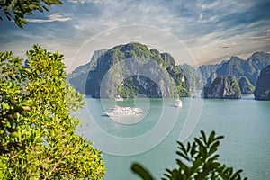 Picturesque sea landscape. Ha Long Bay, Vietnam