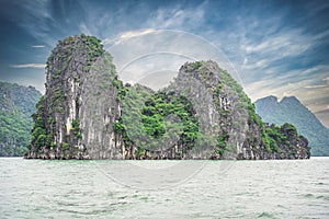 Picturesque sea landscape. Ha Long Bay, Vietnam