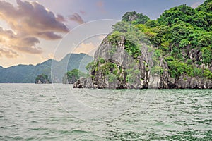 Picturesque sea landscape. Ha Long Bay, Vietnam