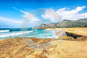 Pittoresco paese balneare da Spiaggia più vicino mantello 