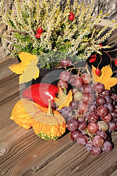 Picturesque small Halloween decoration in farm in Poland.